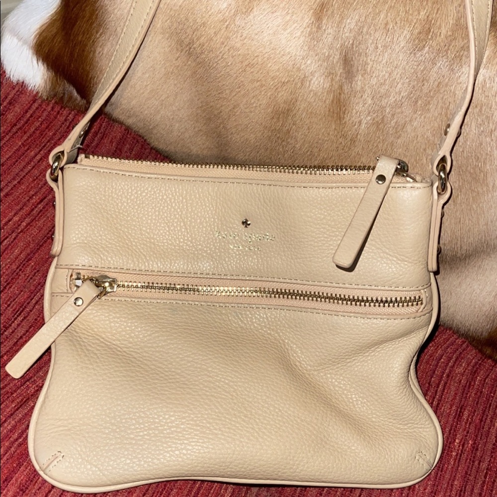 Kate Spade Beige Leather Crossbody Bag